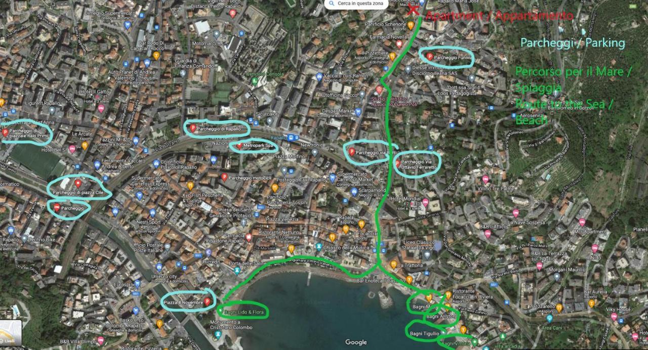Casaviva - Casa Vacanze Betti A Rapallo Con Terrazza Экстерьер фото